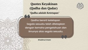 Qadha adalah Ketetapan