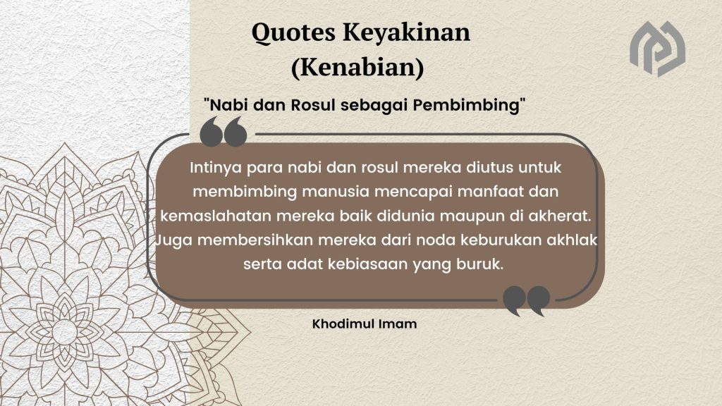 Nabi dan Rosul sebagai Pembimbing