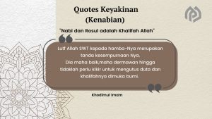 Nabi dan Rosul adalah Khalifah Allah