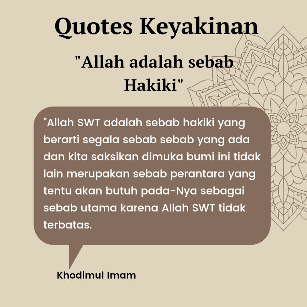 Allah adalah sebab Hakiki